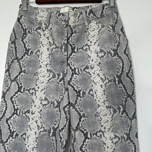 Wilfred Free Jeans Kelsey Pants Snakeskin Pants Size 4 Utility High Waist - Picture 6 of 12